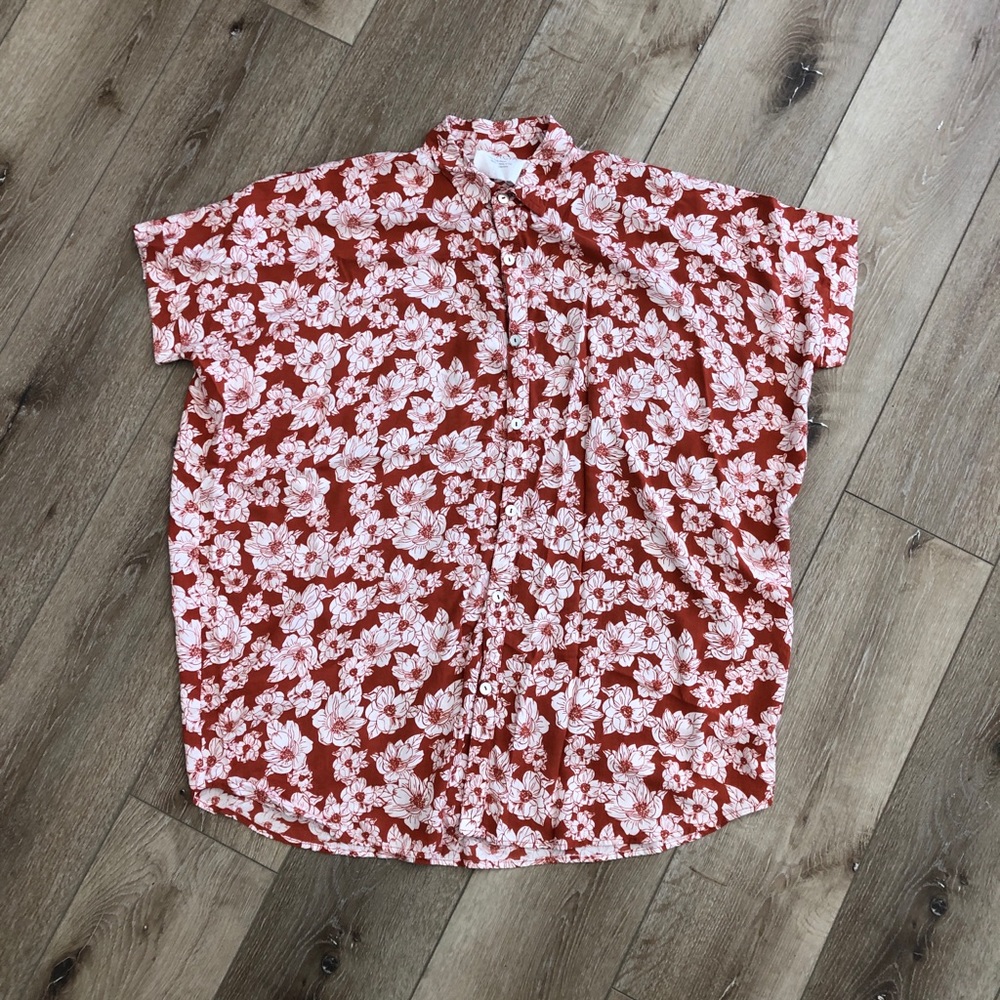 Acacia Mombasa shirt dress Rust magnolia